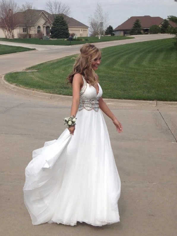 Markdowns Chic Prom Dresses V-neck A-line Floor-length Rhinestone Long Sexy Prom Dress JKL718 Markdowns Chic Prom Dresses V-neck A-line Floor-length Rhinestone Long Sexy Prom Dress JKL718