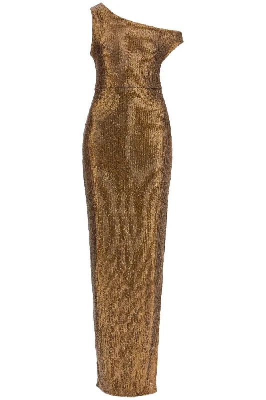 Sale Event winter dressNorma Kamali Women's Abito Lungo Monospalla Con Spacco Bronzo Scintillante Sale Event winter dressNorma Kamali Women's Abito Lungo Monospalla Con Spacco Bronzo Scintillante
