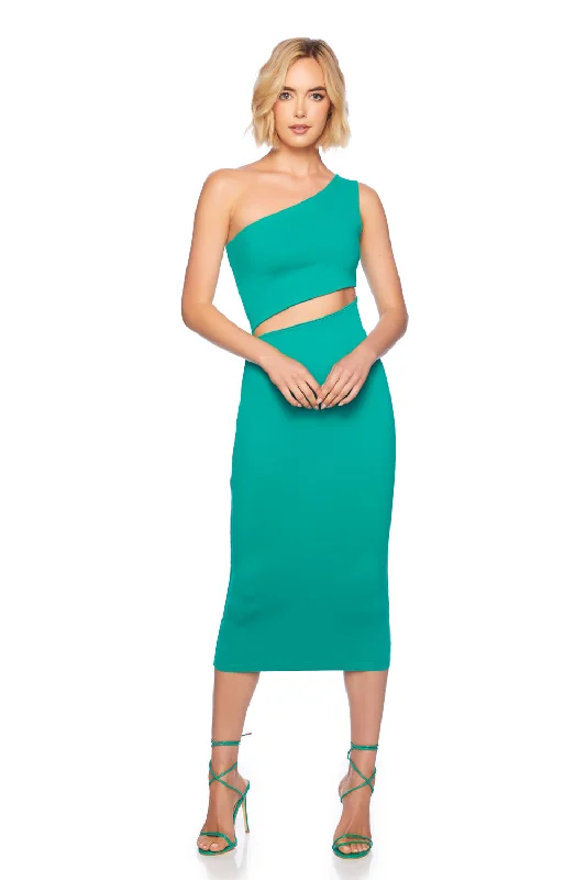 party-ready dressone shoulder cutout dress