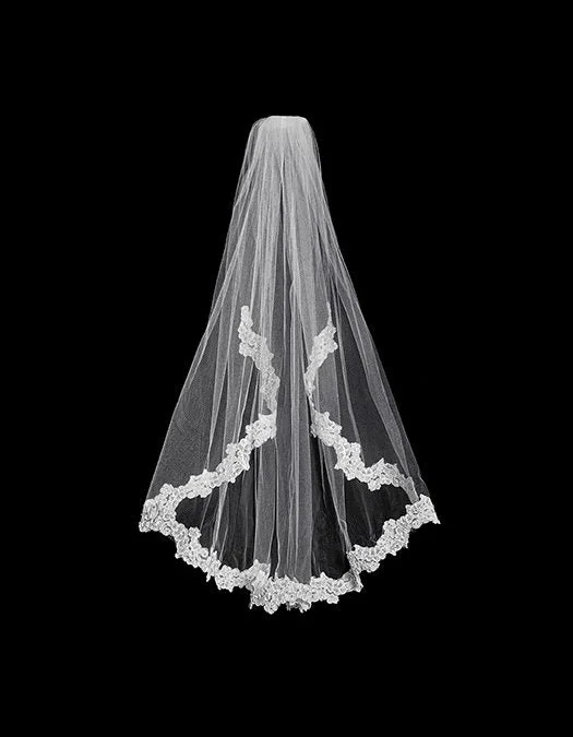 structured dressFrench Alencon Veil