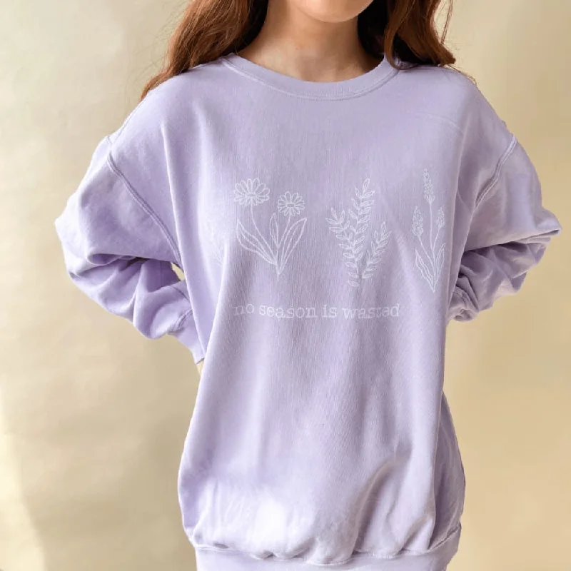 Take Advantage chic active hoodieNo Season Wasted Orchid Crewneck