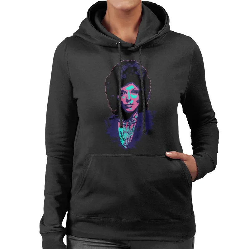 comfy athletic hoodiecomfy athletic hoodieTV Times Joan Collins 1971 Paint Splatter Pop Art Stylised Women's Hooded Sweatshirt