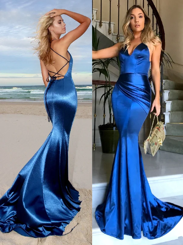 Lowest Price Mermaid Prom Dresses Spaghetti Straps Brush Train Long Royal Blue Sexy Prom Dress JKL742 Lowest Price Mermaid Prom Dresses Spaghetti Straps Brush Train Long Royal Blue Sexy Prom Dress JKL742