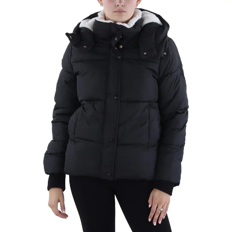 casual sports coatWomens Fleece Lined Quilted Puffer Jacket