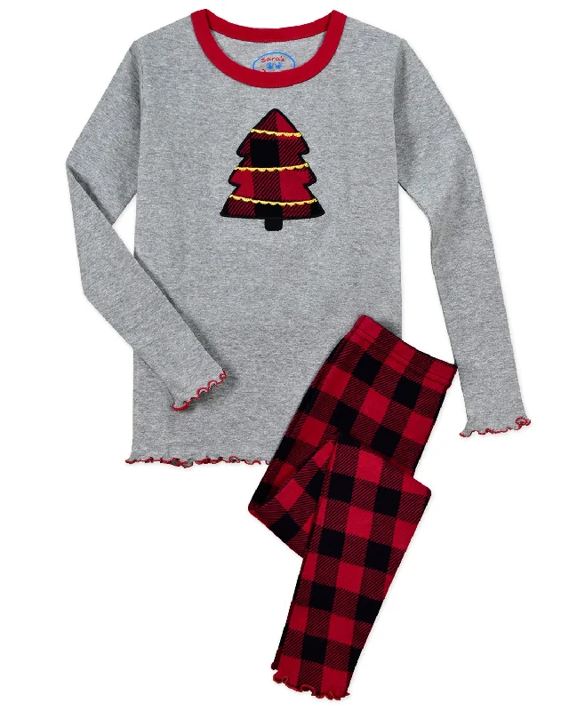 casual day dressRustic Plaid Tree Girls Pajamas