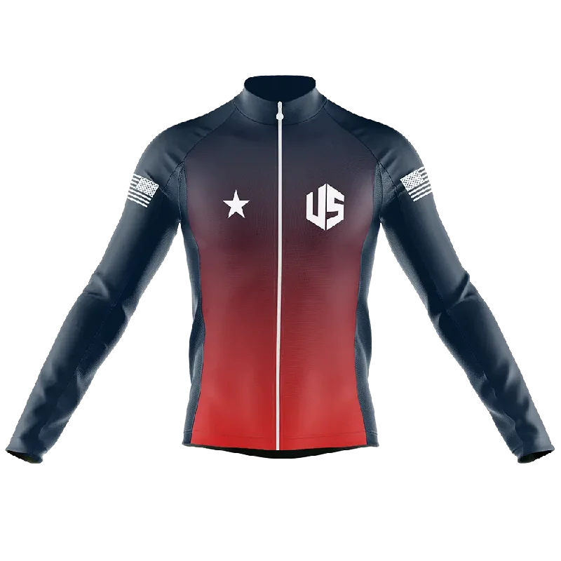 sleek sports hoodieUSA V4 Long Sleeve Cycling Jersey