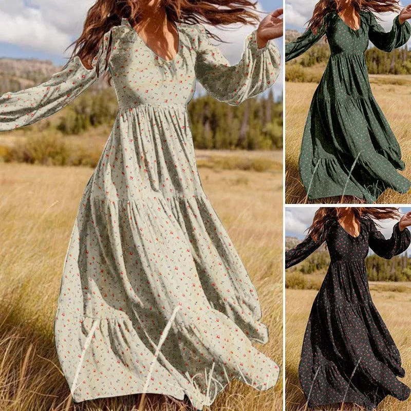 summer dressEffortlessly Chic: Women's V-Neck Chiffon Swing Dress for Casual Occasions