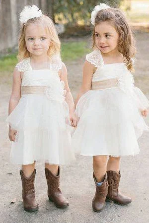 t-shirt dressAdorable Ivory Tulle Flower Girl Dress