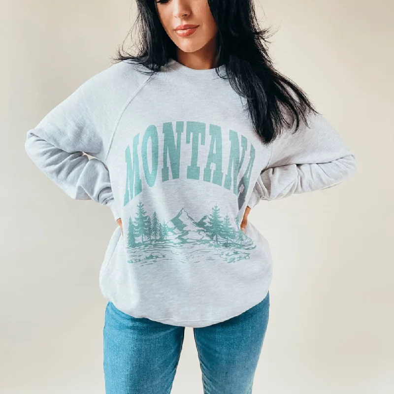 While Supplies Last smooth fit athletic sweatshirtMontana Crewneck
