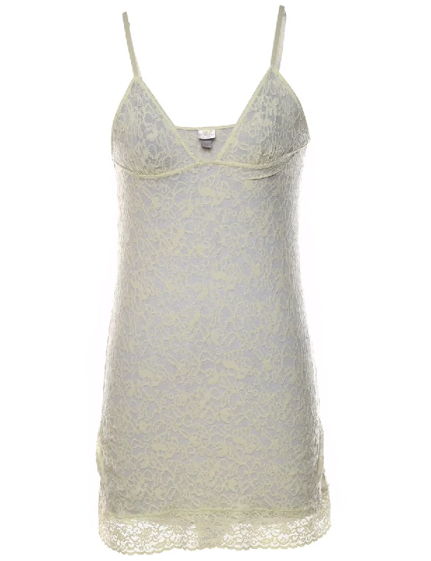 everyday winter coatPale Yellow Lace Slip Dress - XS