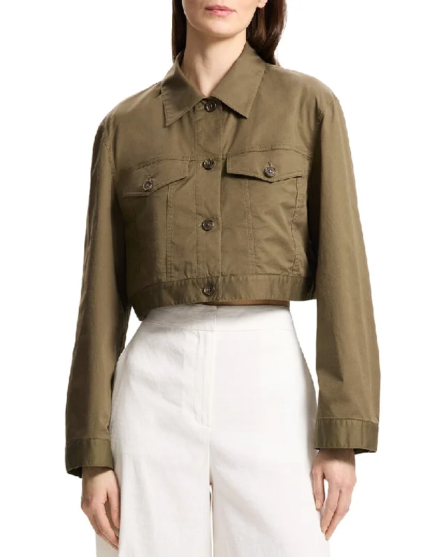 winter coatTheory Crop Trucker Jacket