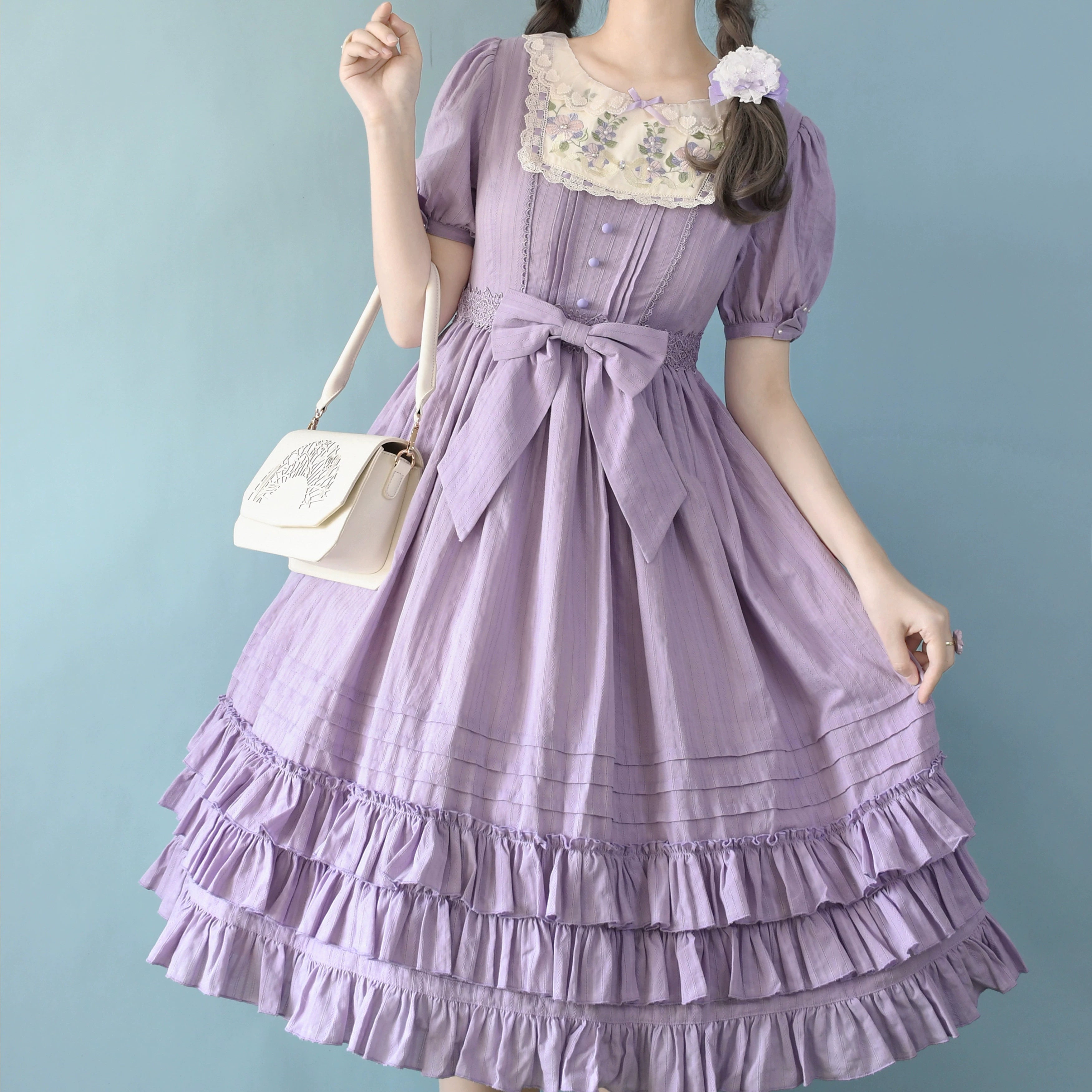 romantic dress(BFM)Strawberry Witch~Nerry~Sweet Lolita Embroidered OP Dress Multicolors