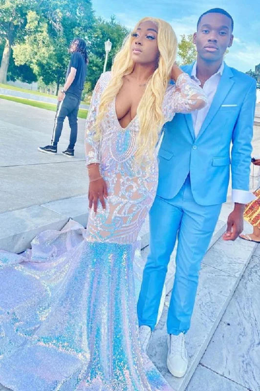 Weekend Deal Glitter Long Sleeves Mermaid Evening Gowns Charming Prom Party Gowns Sweep Train Weekend Deal Glitter Long Sleeves Mermaid Evening Gowns Charming Prom Party Gowns Sweep Train