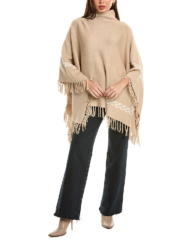 Super Savings J.Mclaughlin Garnet Fringe Poncho