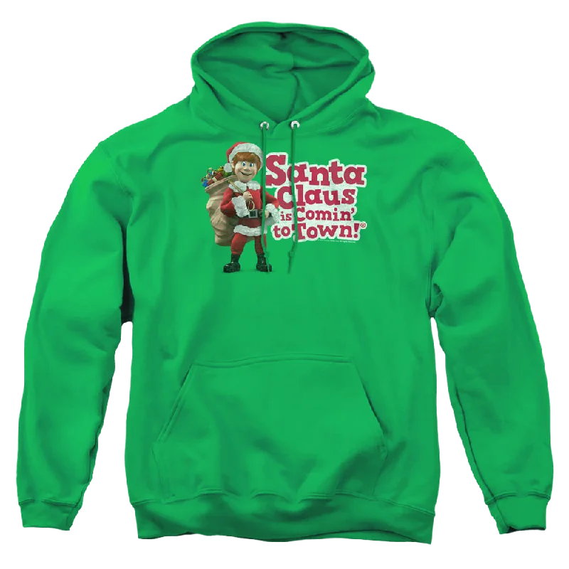 premium zip-up hoodiepremium zip-up hoodieSanta Claus is Comin' to Town Santa Logo - Pullover Hoodie