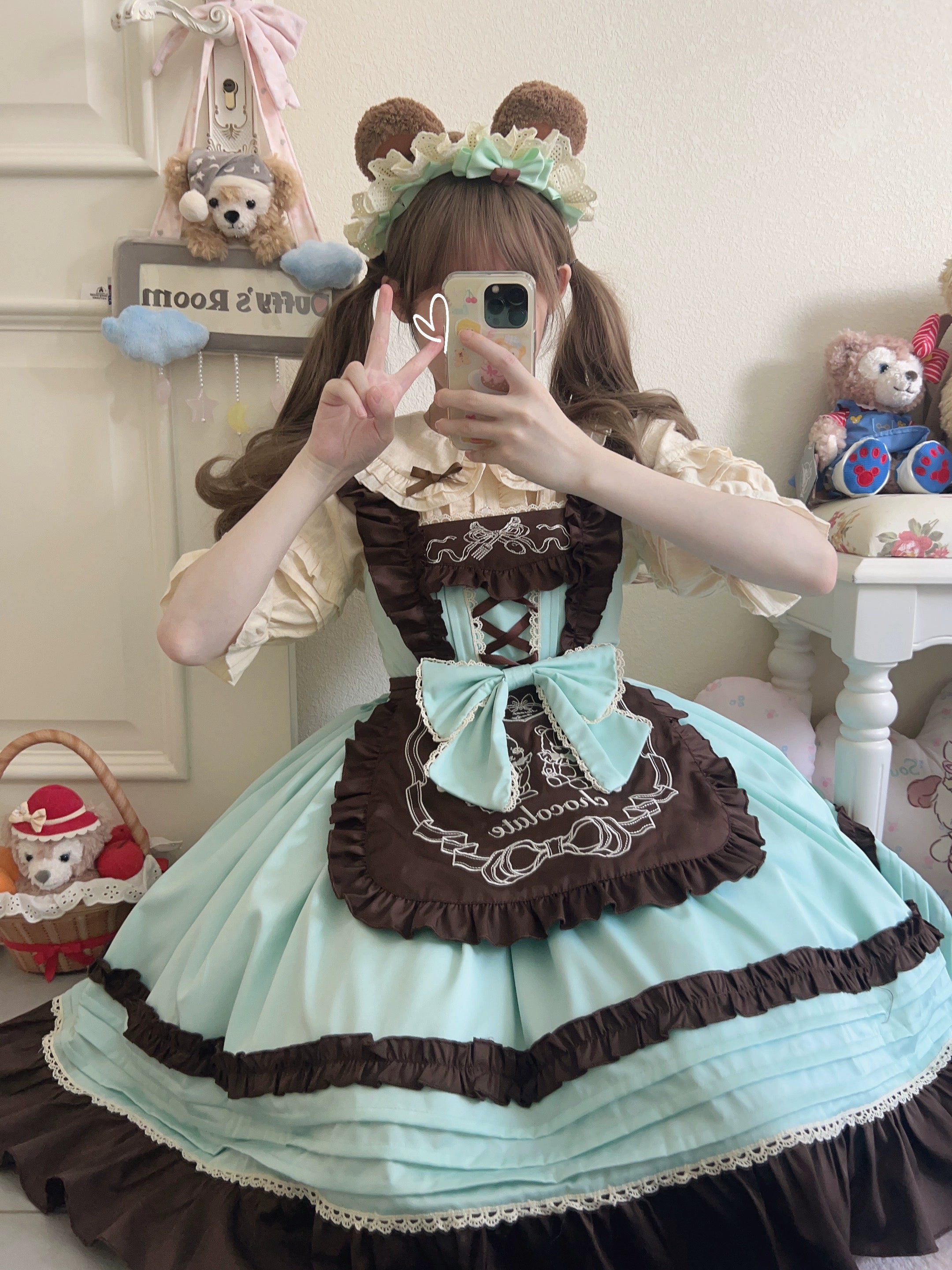 wrap dressSugar Girl~Sweet Layered Cake~Sweet Lolita JSK with Detachable Apron