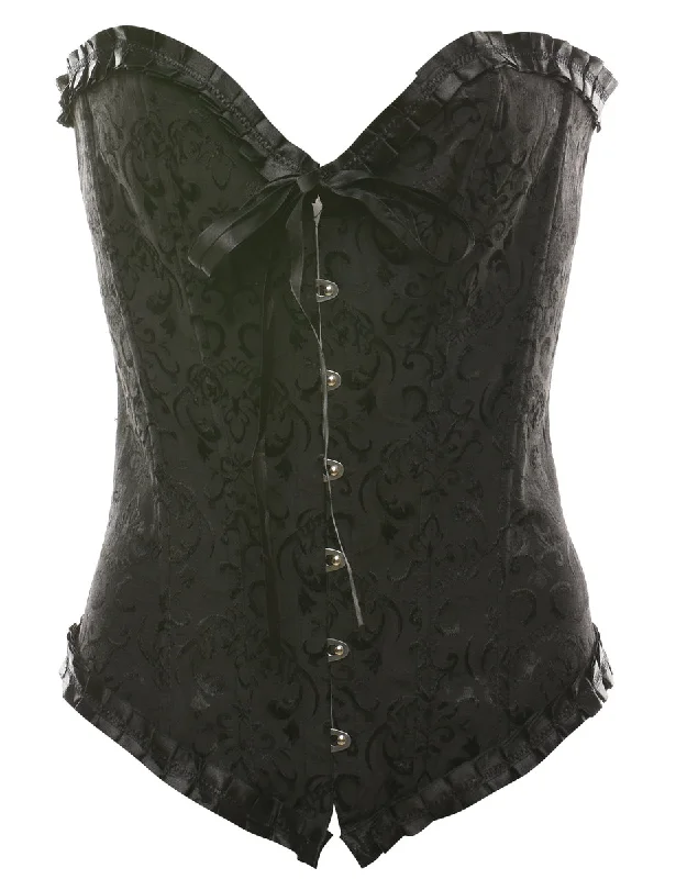 Seasonal Sale Black Classic Lace Trim Corset - M