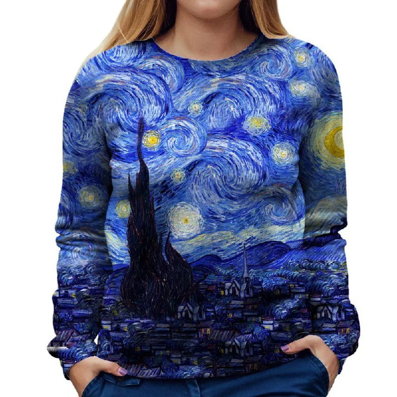 oversized gym sweatshirtStarry Night Womens Sweatshirt