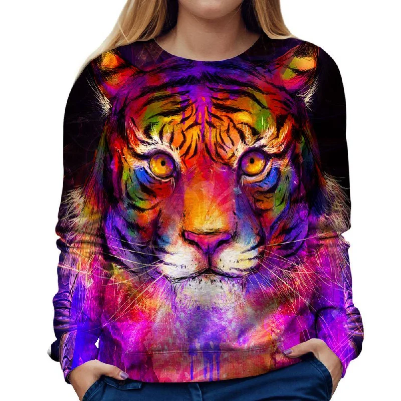 graphic gym sweatshirtPsychedelic Tiger Womens Sweatshirt