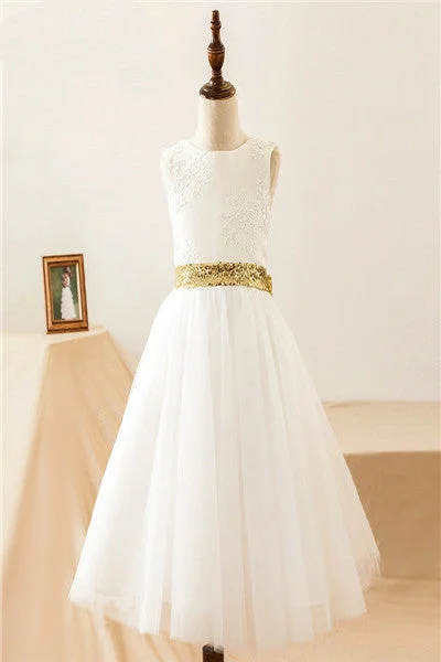 knit dressCute A Line White Long Flower Girl Dress