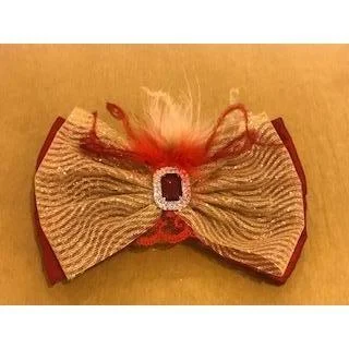 Super Sale party-ready dressGold Couture Bow Clip