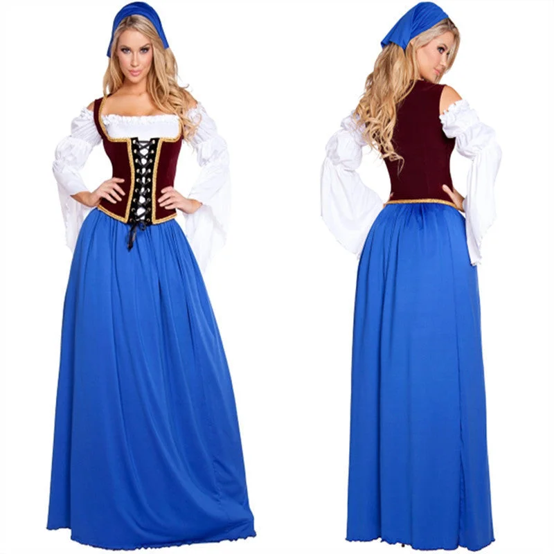 minimalistic dressEuropean Size Halloween Costume German Beer Festival Costume Bavarian National Performance Costume