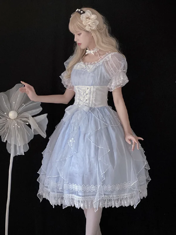 Don't Wait backless dressYour Princess~Mermaid Princess~ Lolita Short Sleeve OP Dress Don't Wait backless dressYour Princess~Mermaid Princess~ Lolita Short Sleeve OP Dress