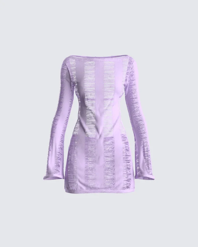 lace-up dressMindy Lavender Mini Dress