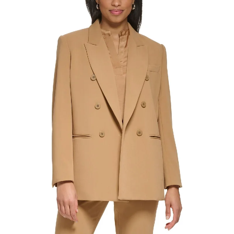 chic coatPetites Womens Suit Separate Office Double-Breasted Blazer