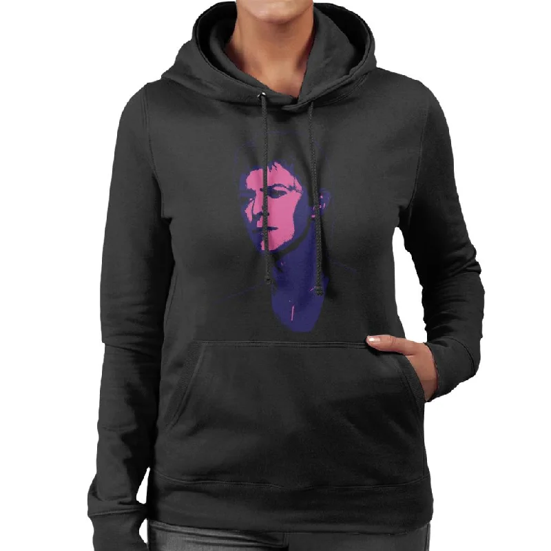 retro hoodieretro hoodieTV Times Pop Star David Bowie 1977 Pop Art Stylised Women's Hooded Sweatshirt