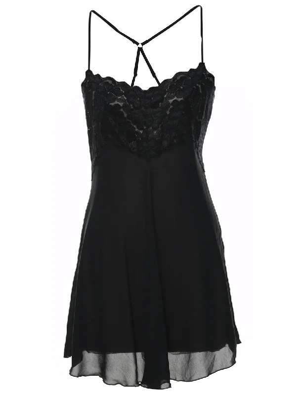 lightweight coatBlack Classic Lace Babydoll - S