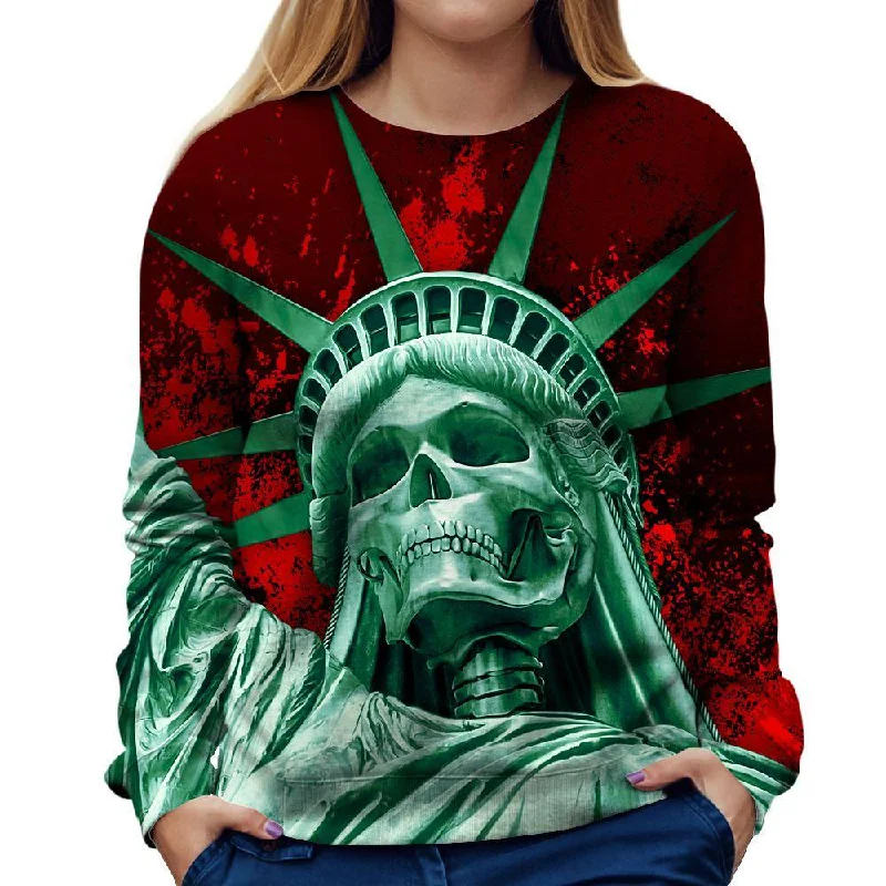 YEAR-End Sale comfy workout wear hoodieLiberty Or Death Womens Sweatshirt