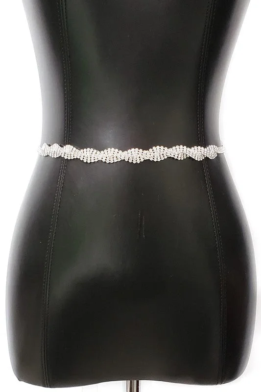 denim dressRhinestone Twist Belt