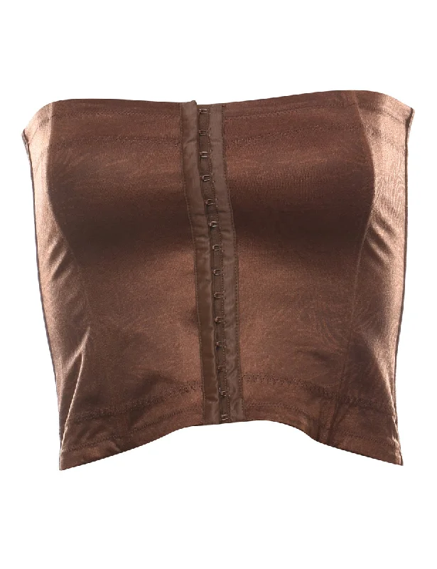 Grand Opening Sale Dark Brown Corset Top - M