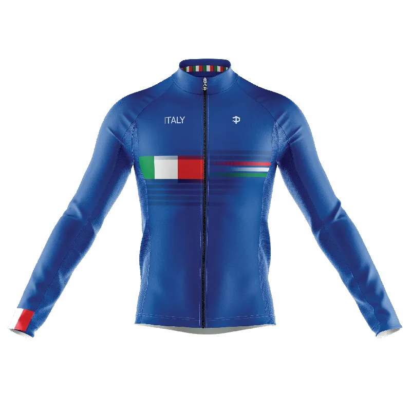 breathable workout hoodieItaly Long Sleeve Cycling Jersey