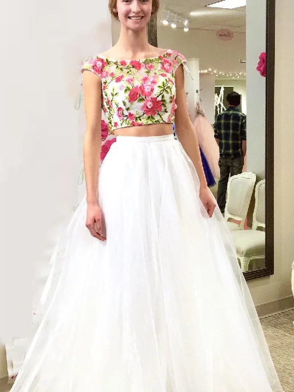 Big Discounts Two Piece Prom Dresses Bateau A-line Sexy Embroidery Long Prom Dress JKL790 Big Discounts Two Piece Prom Dresses Bateau A-line Sexy Embroidery Long Prom Dress JKL790