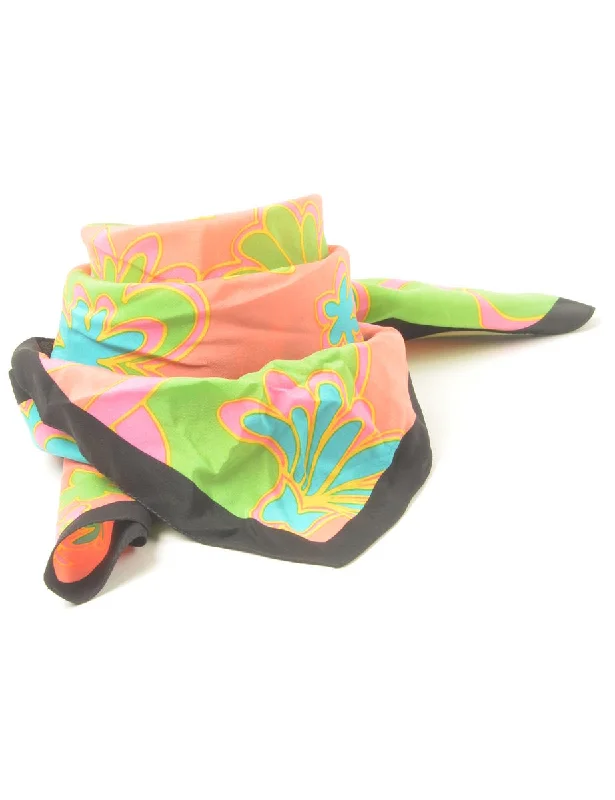 comfortable outerwearFloral Print Head Scarf - S