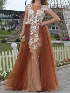 Discount Deals Long Prom Dresses Scoop Sheath Appliques Floor-length Sexy Chic Prom Dress JKL1397 Discount Deals Long Prom Dresses Scoop Sheath Appliques Floor-length Sexy Chic Prom Dress JKL1397