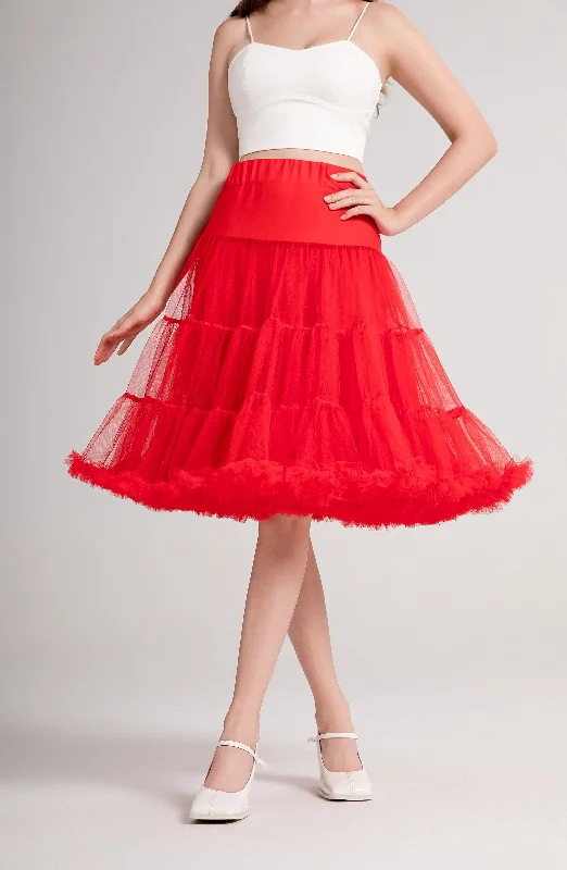 elegant evening dressFluffy Petticoat in Red