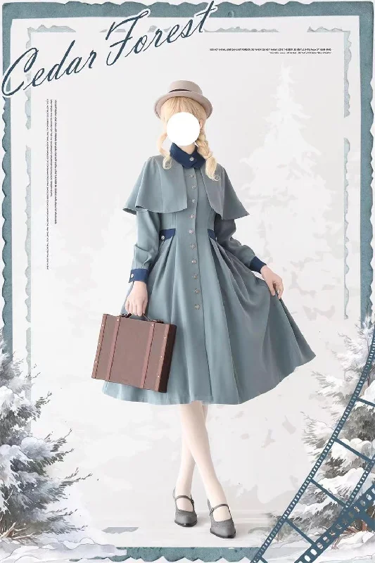 vintage dress(BFM)Forest Wardrobe~Elegant Lolita Dress Winter Lolita Coat Dress