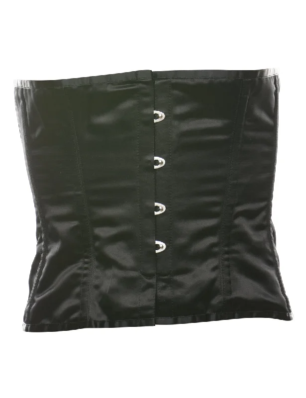 Limited Quantity Black Classic Boned Corset - S