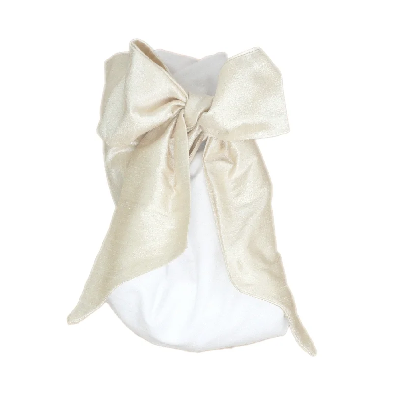 layered dressSwaddle Bow in Pearl Strand Silk