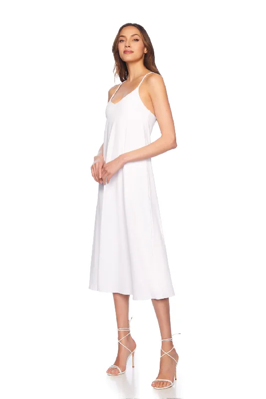 fitted cocktail dressracer tank midi dress