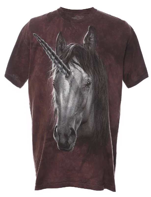 Steals and Deals Horse Design The Mountain Tie Dye T-Shirt - L