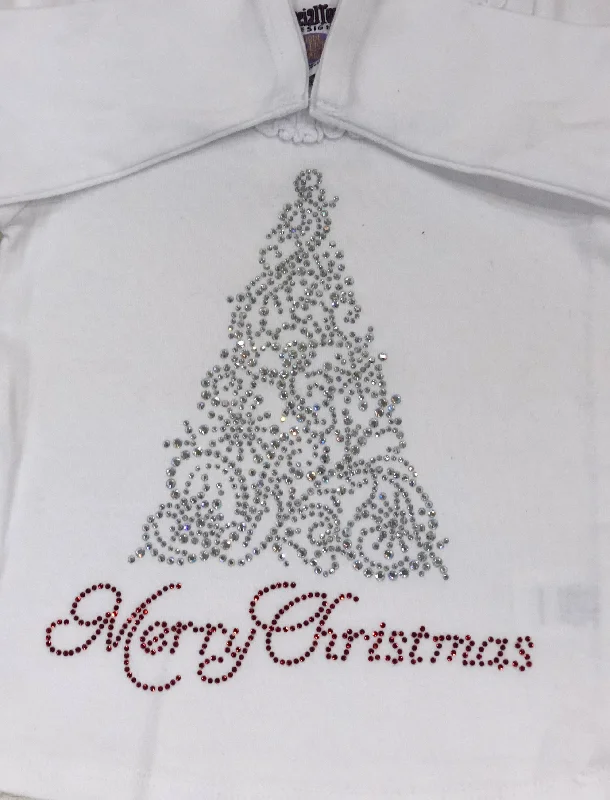 off-the-shoulder dressMerry Christmas Rhinestone Tee