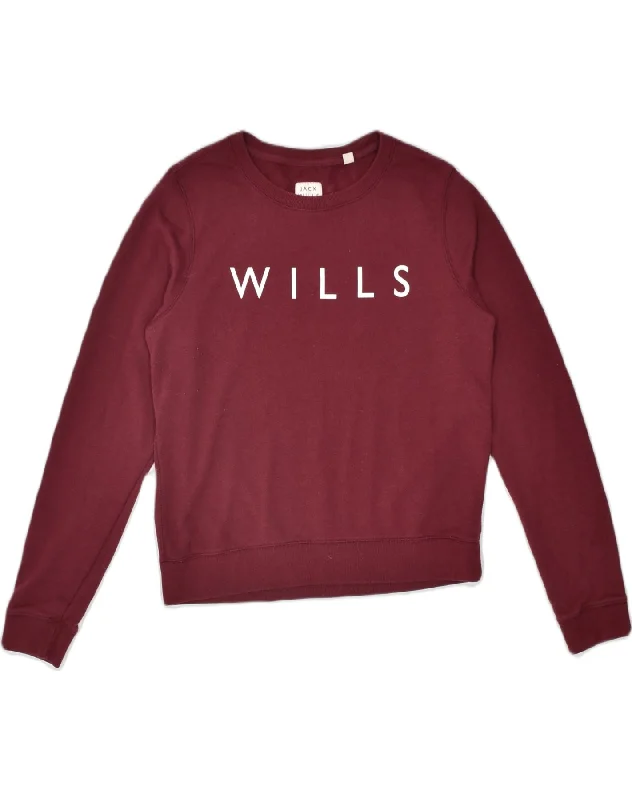 Fantastic Deals classic hoodieJACK WILLS Womens Graphic Sweatshirt Jumper UK 14 Large Maroon Cotton Fantastic Deals classic hoodieJACK WILLS Womens Graphic Sweatshirt Jumper UK 14 Large Maroon Cotton