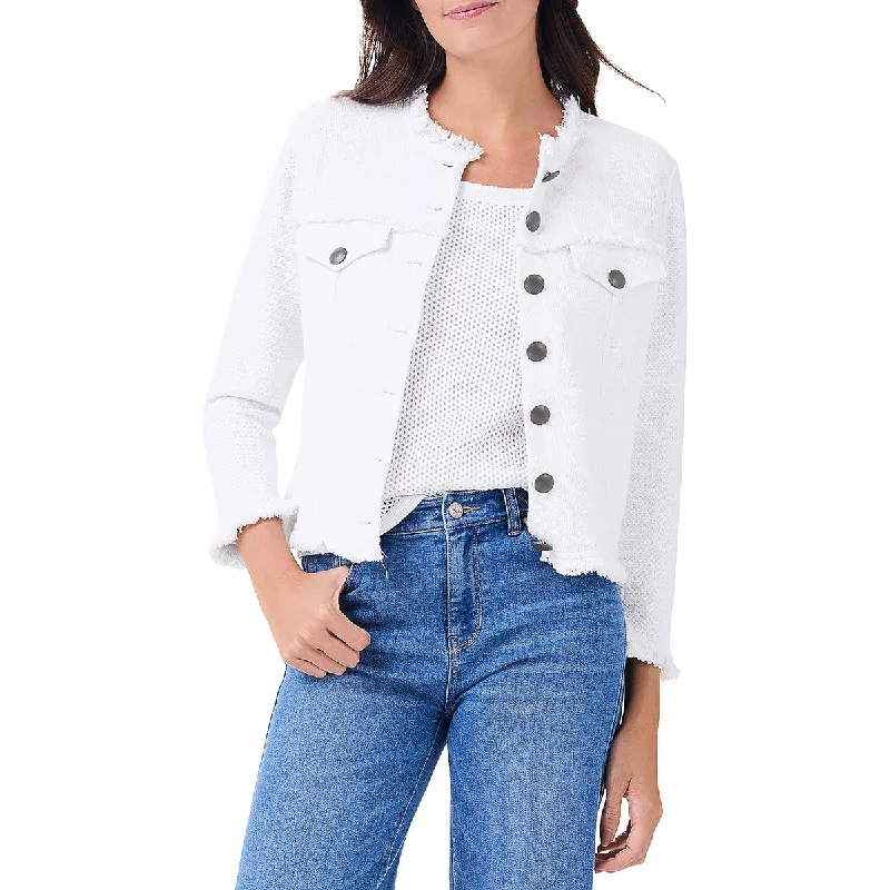 Can't Miss Womens Lightweight Fringed Utility Jacket