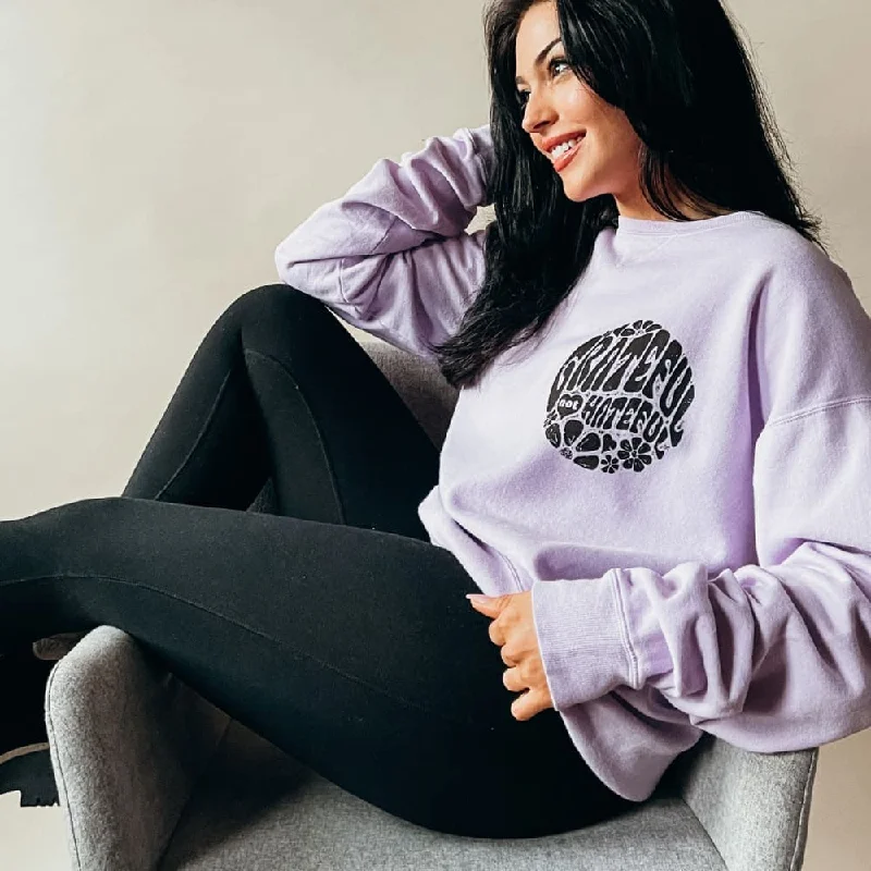 Can't Miss sleek workout sweatshirtGrateful Not Hateful Crewneck