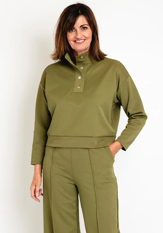 Savings Event urban street hoodieTiffosi Waffle Textured Sweatshirt, Olive Green