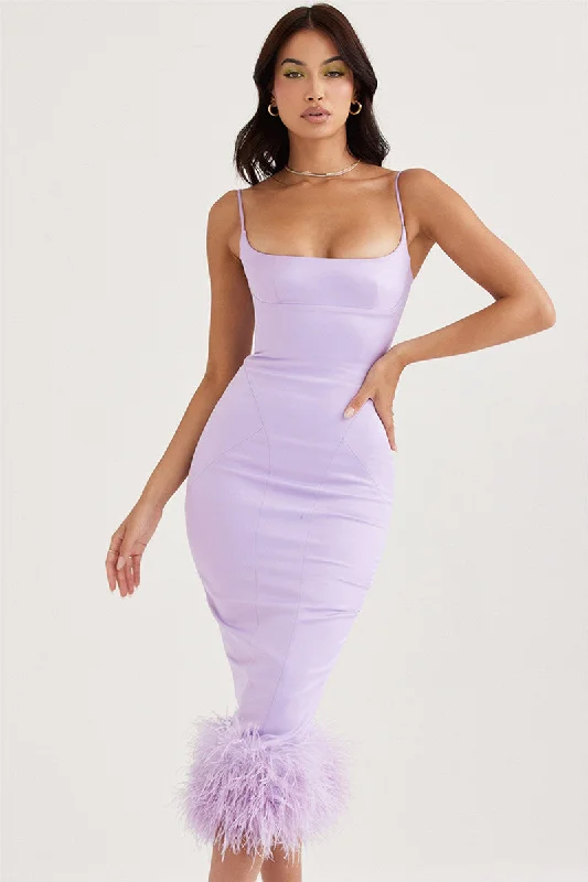 cocktail party dressLillian Spaghetti Strap Backless Long Dress